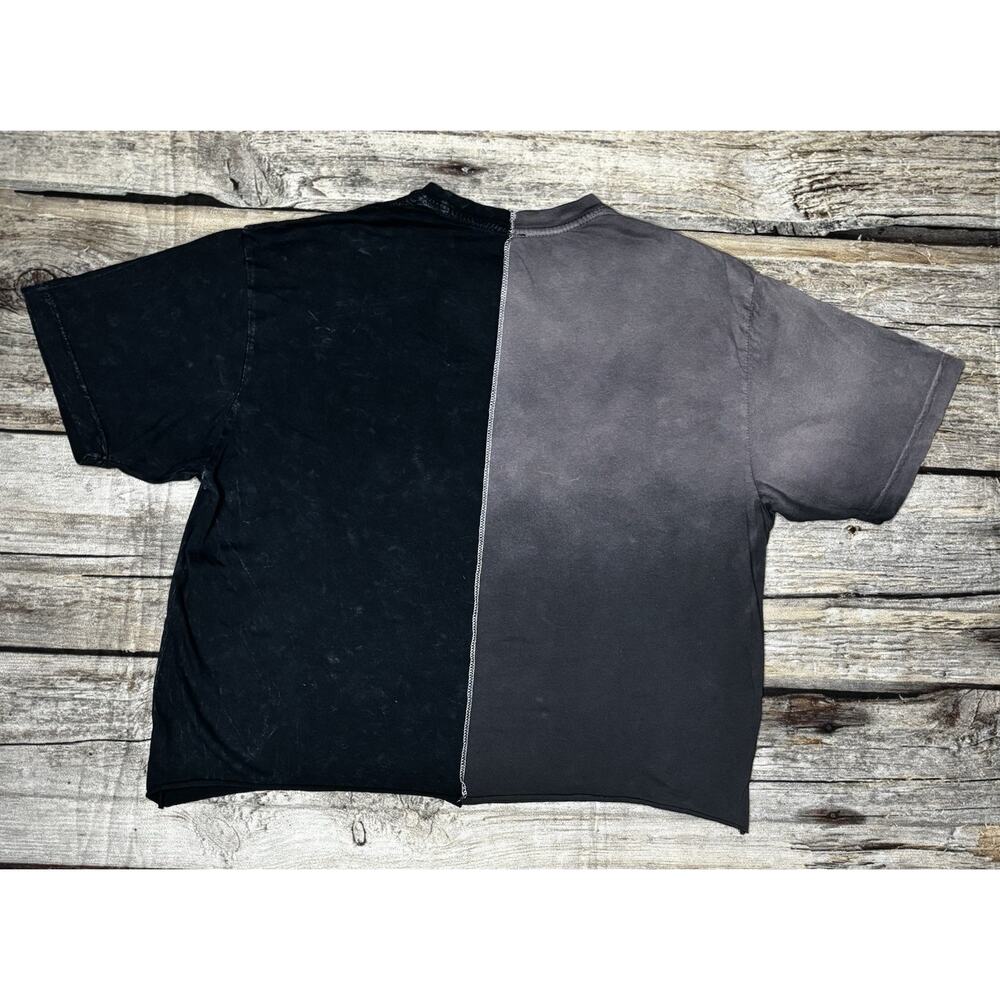 American Highway Western Lightning Sky Rodeo Split Cropped T Shirt Womens XL - Picture 6 of 6